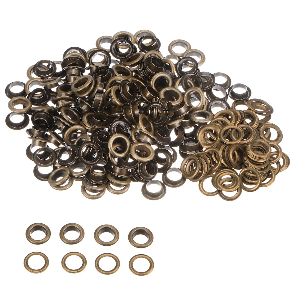 image 1 of 17mm Brass Eyelets with Washers for Arts & DIY Projects - 50 Pcs