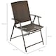 image 5 of Outsunny 2pcs Rattan Chair Foldable Garden Furniture w/ Armrest Brown