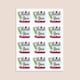 image 3 of Thank You Teacher Square Stickers 65mm - Sheet of 12