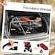 image 9 of PawHut Folding 3 Wheel Pet Stroller Travel Adjustable Canopy Storage Brake Red