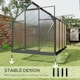 image 6 of Outsunny 6x8ft Walk-In Polycarbonate Greenhouse Plant Grow Galvanized Aluminium