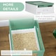 image 8 of PawHut Hooded Cat Litter Box, Pet Toilet w/ Scoop, Tray - Green