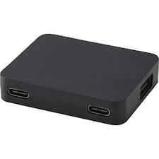 Floso Gaia Plastic USB Hub | Black | Solid Black | 1