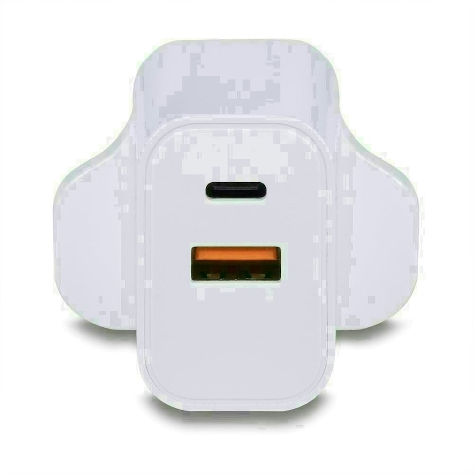 image 1 of 30W USB Type A & C Charger UK Plug