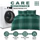 image 5 of VELVETIO Finn Check Complete Duvet Cover Set with Fitted Sheet Soft Polycotton Bedding Sets Green | Double