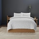 image 2 of Ultra Soft Teddy Duvet Cover Set Daisy Embossed Cozy Fleece Bedding | White | Single
