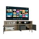 image 4 of Harvard Carbon Grey Oak and Washed Oak Wide 4-Door TV Unit - Modern Media Cabinet with Storage | Brown | Brown | 1