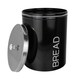 image 4 of Harbour Housewares Black Round Metal Kitchen Bread Bin Kitchen Caddy Kitchen Storage Containers Tin Canister