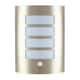 image 2 of Modern Outdoor IP44 Stainless Steel Flush Wall Lamp Fitting with PIR Sensor | Silver