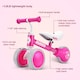 image 4 of AyeKu Baby Toddler Balance Bike Silent Wheels Adjustable Seat, 1-3 Years, Rose | Pink
