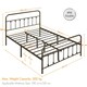 image 3 of Yaheetech Full Classic Iron Platform Bed with High Headboard and Footboard Bronze