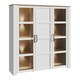 image 3 of Bohol Large Display Cabinet inc. 4x LED Lights in Riviera Oak/White