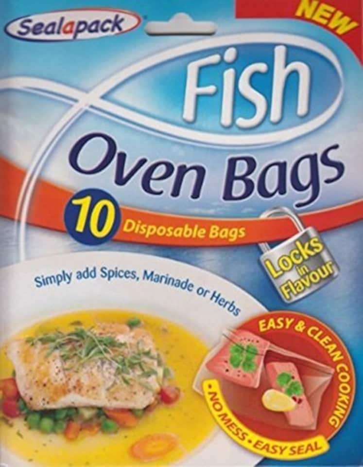 image 1 of Sealapack - Fish Oven Bags - 10 Disposable Bags - No Mess Easy Seal