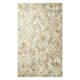 image 2 of Homescapes Gold and Grey Geometric Diamond Leather Rug - 90 x 150 cm