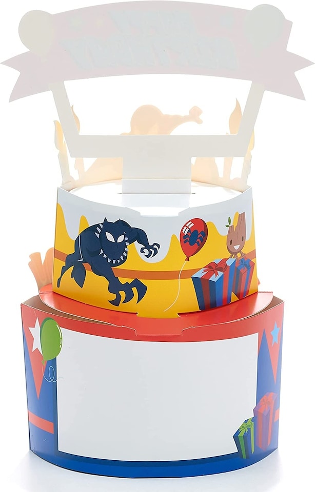 image 1 of Fun Hero Pop-Up Design Marvel Birthday Boy Card
