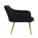 image 3 of Interiors by Premier Black Velvet Dining Chair, Mid-Century Modern Velvet Dining Chair, Stylish Black and Gold Dining Chair Black