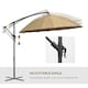 image 4 of Outsunny 3(m) Cantilever Shanghai Parasol w/ Crank Handle, Cross Base, Khaki