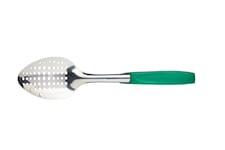 MasterClass Slotted Spoon Green Stainless Steel