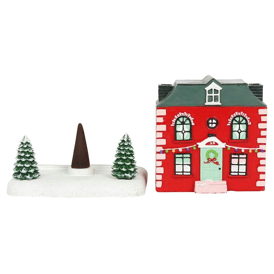 image 1 of Something Different Christmas Incense Cone Holder - Red/Green/White - One Size
