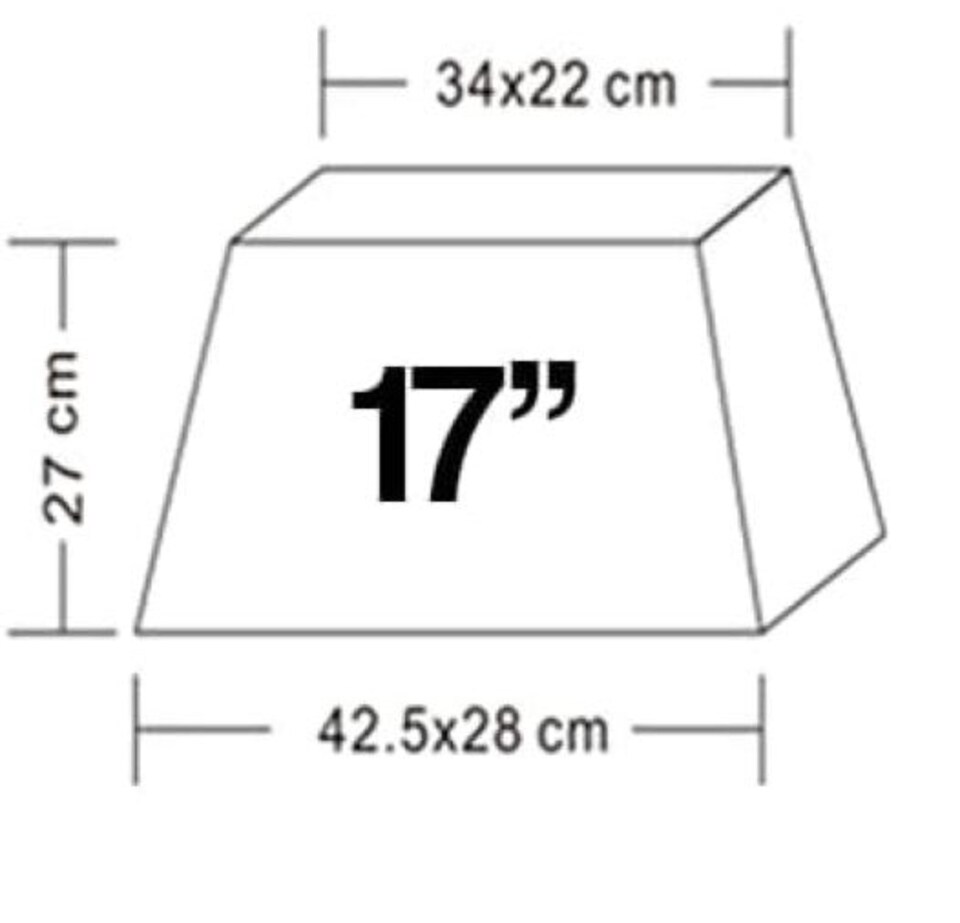 image 1 of 17" Modern Grey Rectangle Light Shade for Ceiling Grey
