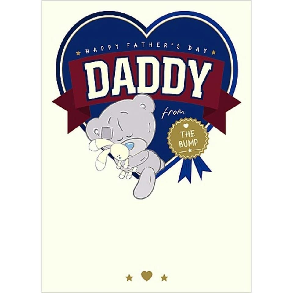 image 1 of Me To You Bear From the Bump Fathers Day Card