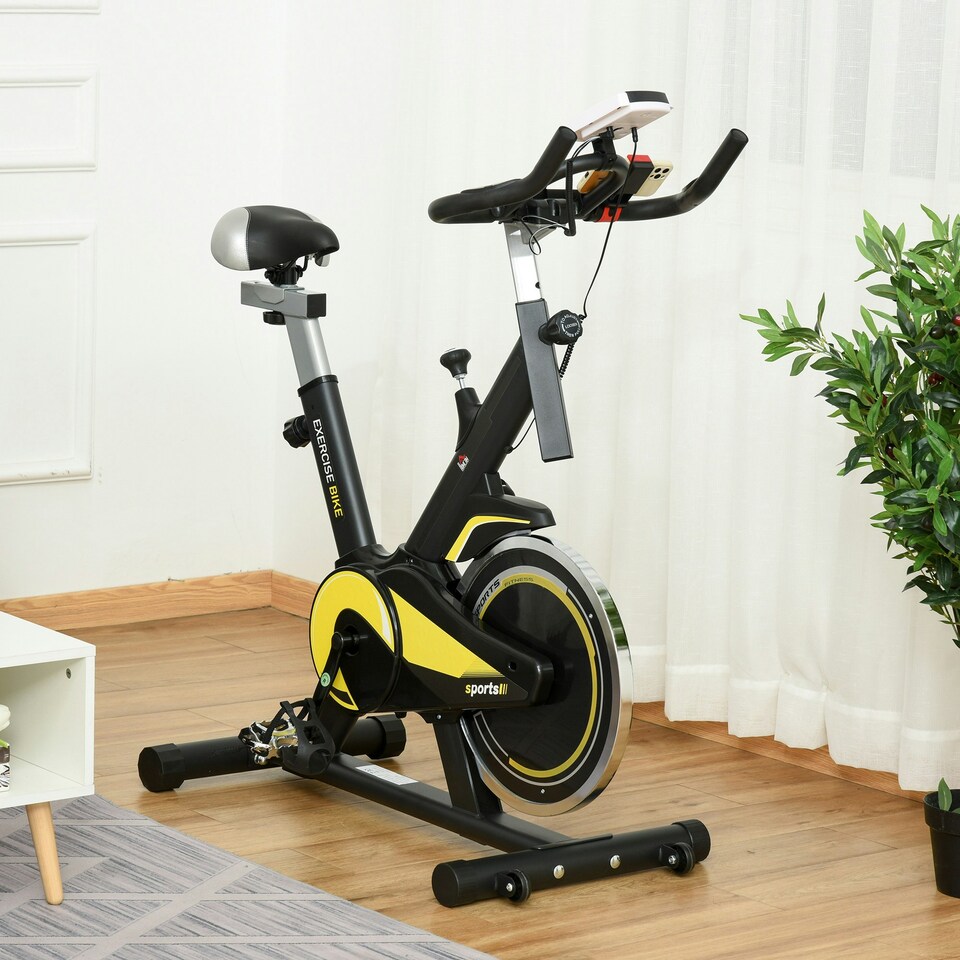image 1 of HOMCOM Exercise Bike 10KG Flywheel Cycling w/ Adjustable Resistance LCD Display