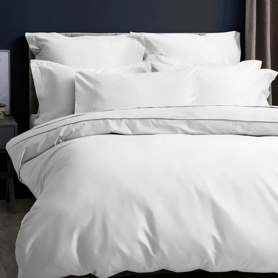 image 1 of Belledorm Pima Cotton 450 Thread Count Duvet Cover - White - Kingsize