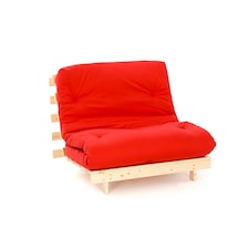 3ft Single Luxury Futon Mattress And Base Set in Red