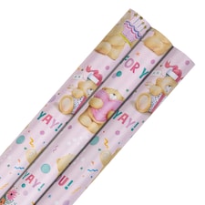 Hallmark 6M Wrapping Paper - 3 X 2M Rolls - Forever Friends Design
