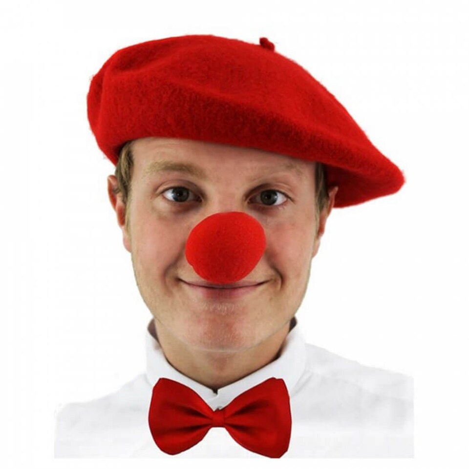 image 1 of Red Beret, Nose + Bowtie Red | One Size