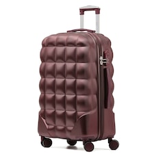 Flight Knight Bubble Suitcase Ryanair easyJet Jet2 Approved 8 Wheel Hardcase Suitcases Cabin or Medium & Large Check-in Sizes | Red | Burgundy | Medium