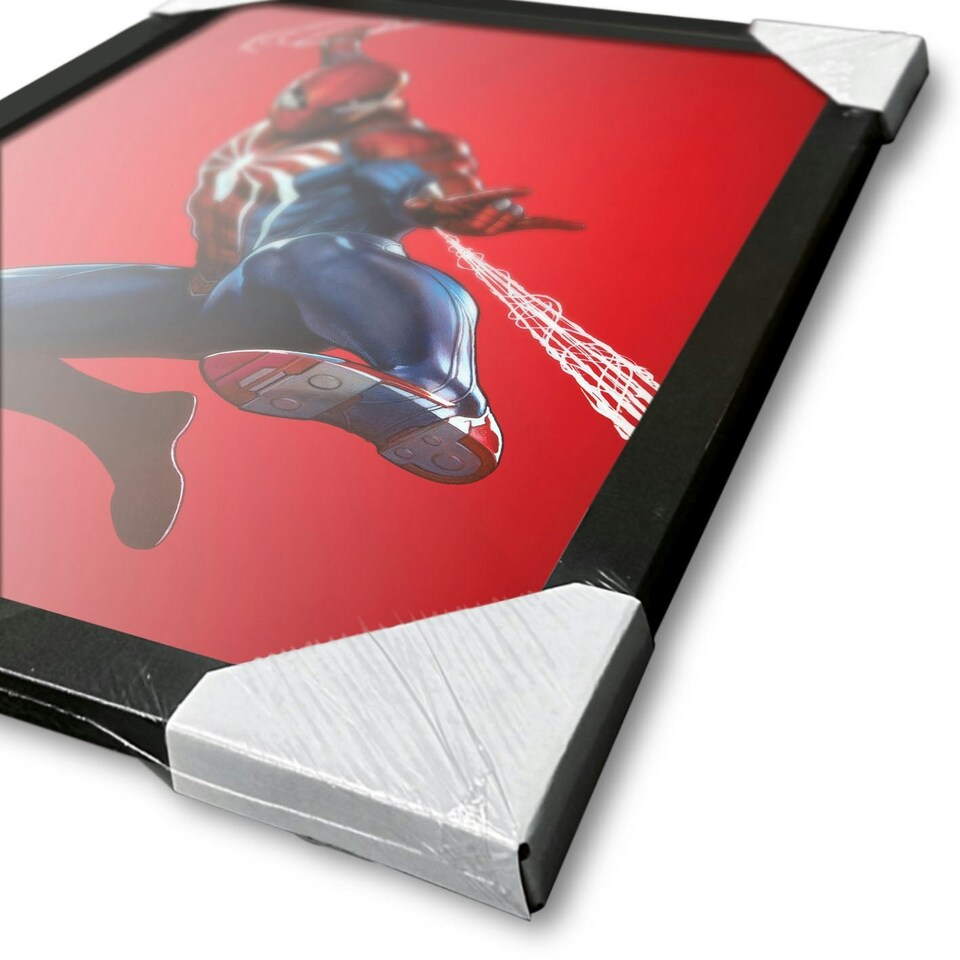 image 1 of Spider-Man (Red Background) Framed 30x40cm Print