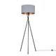 image 4 of ValueLights Camden Black Tripod Floor Lamp Grey & Copper Shade & Bulb Copper