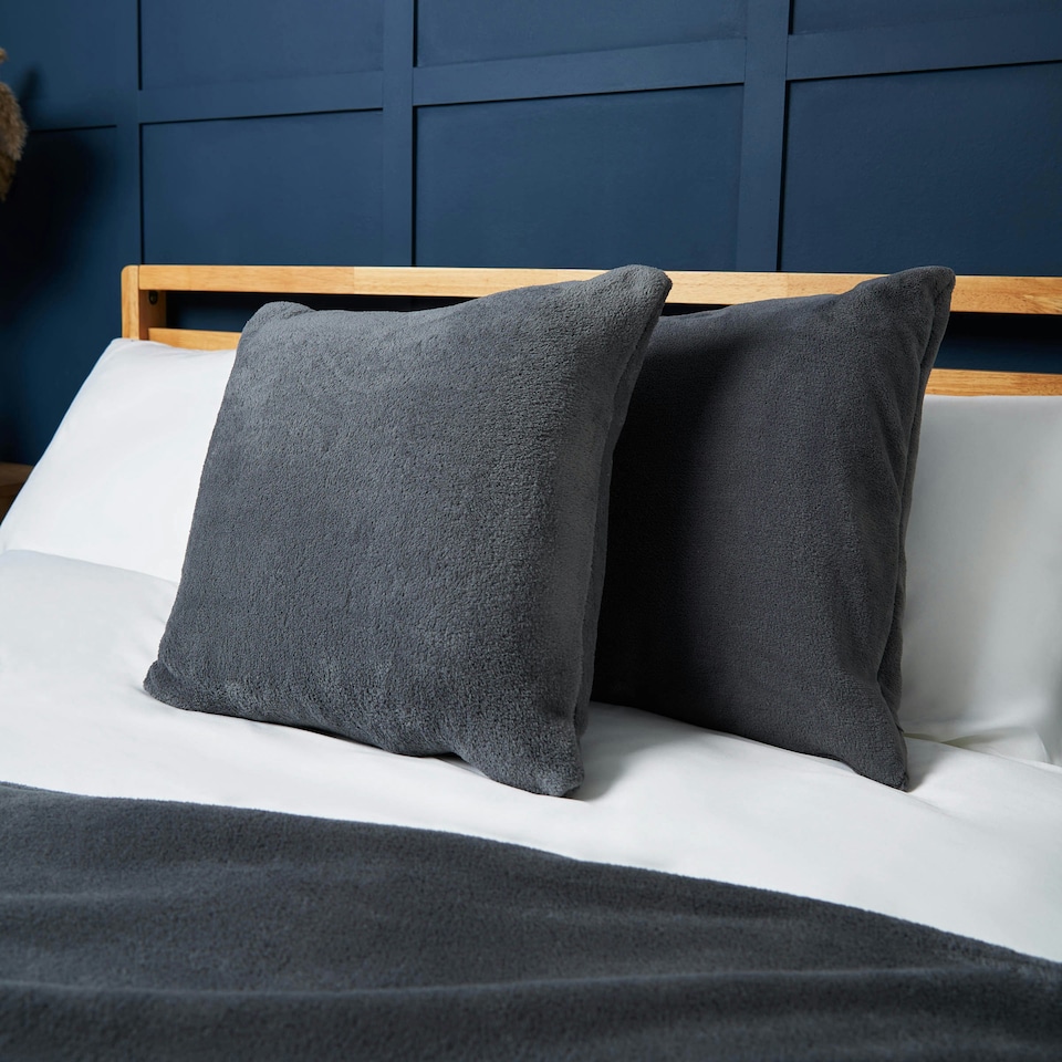 image 1 of BHS Microfleece Cushion, Charcoal