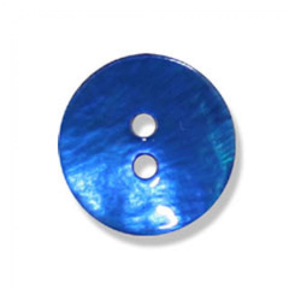 Trimits Royal Blue Round Dyed Agoya Shell Buttons for Dressmaking - 12mm - per value pack of 50