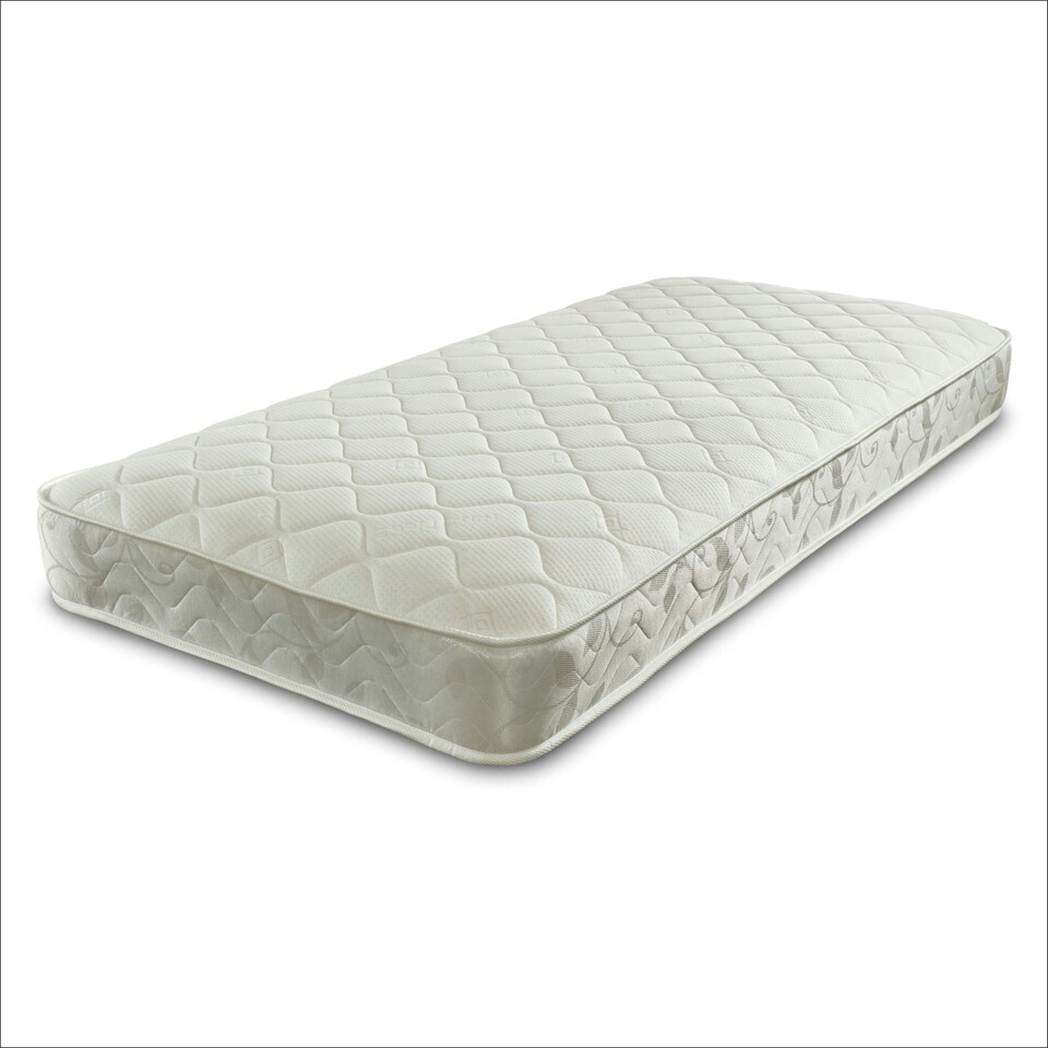 image 1 of Cooltouch Hybrid Shorty Mattress - 18cm Deep, Memory Foam & Coil Spring Support | White | Double