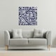 image 2 of White Flowers on Navy (Canvas Print) 77 x 77 x 4cm