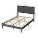 image 3 of Levede Bed Frame Upholstered Small Double Linen Fabric Soft Foam Headboard Wood | Grey | Grey