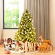 image 6 of COSTWAY 5FT Pre-Lit Artificial Christmas Tree with LED Lights & 8 Lighting Modes Green