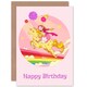 image 1 of Unicorn Princess Rainbow Birthday Card