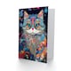 image 2 of Alice in Wonderland Cheshire Cat Trippy Colourful Greeting Card