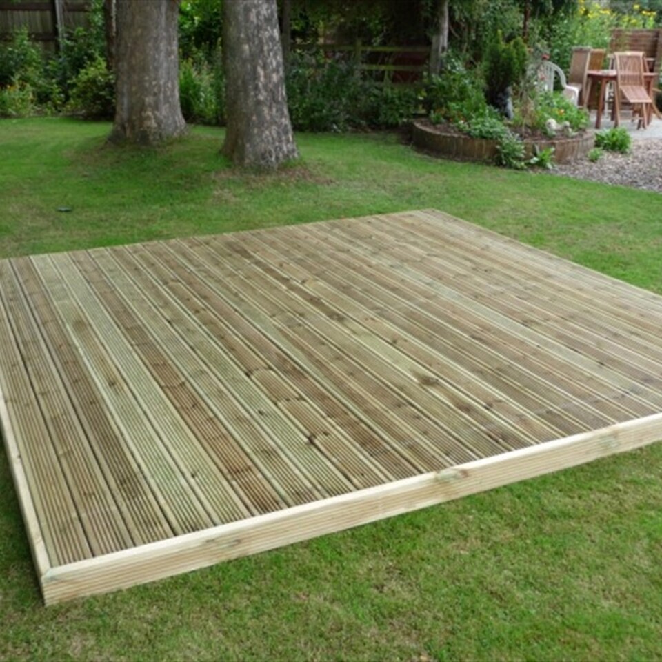 image 1 of eDecks Easy Deck Decking Kit, Treated Timber, 3 x 4.8m - No Handrails