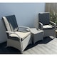image 7 of Leigh Wicker Rattan Natural Bistro Set with outdoor cushion