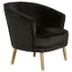 image 2 of Interiors by Premier Black Velvet Round Armchair, Built to Last Lounge Chair, Easy to Maintain Living Room Chair, Reliable chair