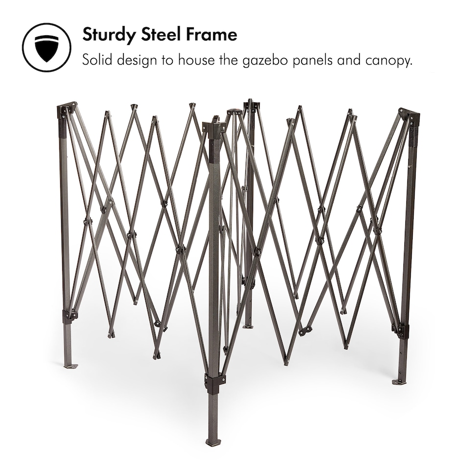 image 1 of Vonhaus Pop Up Gazebo 3m x 3m Grey