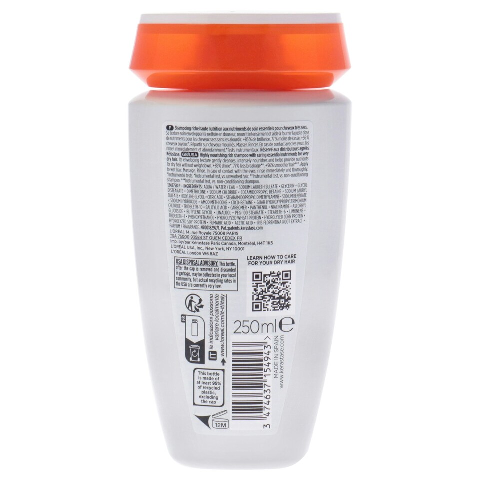 image 1 of Nutritive High Nutrition Rich Shampoo by Kerastase for Unisex - 8.5 oz Shampoo