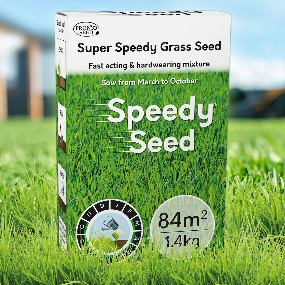 image 1 of Pronto Seed Grass Seed 1.4KG Premium Quality 84m2 Coverage for Overseeding, Fast Growing & Hard Wearing Lawn Seed, Defra Approved