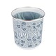 image 4 of Oak Leaves & Berries Compost Caddy - Metal 2L Blue Decorative Kitchen Food Waste Bin