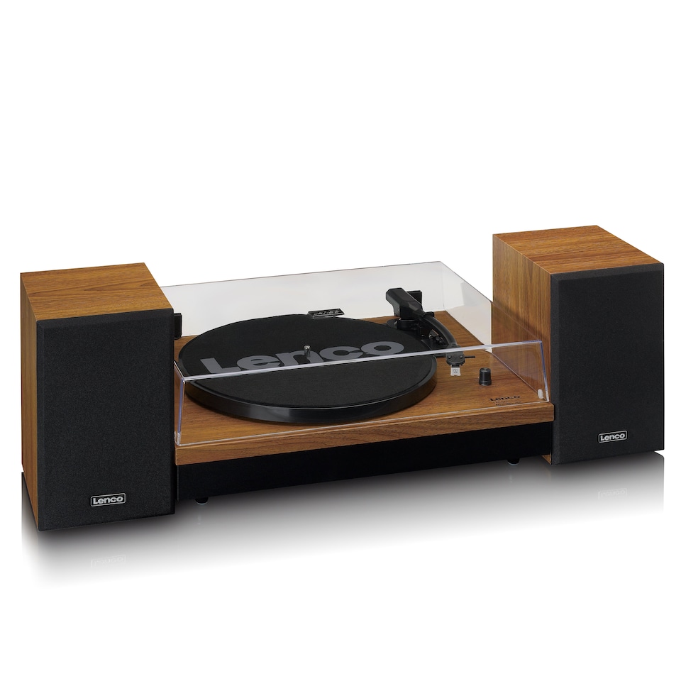 image 1 of LENCO LS-310WD - Turntable with Bluetooth and two separate speakers, wood