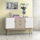 image 2 of Alford Sideboard with 2 Doors & 3 Drawers White & Oak